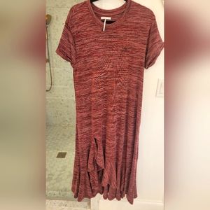 L, StichDrop, Knitted Midi Dress with Ruffled Bottom